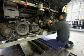 Inspection and routine vehicle maintenance